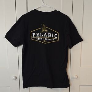 Pelagic Black Short Sleeve Tee Casual Comfort